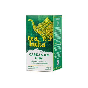 Tea India Cardamom Chai 40 Tea Bags 100g