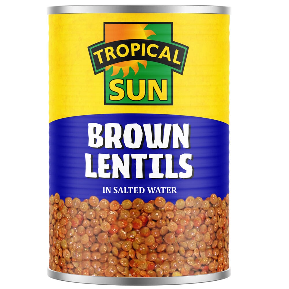 Tropical Sun Brown Lentils in Salted Water 400g