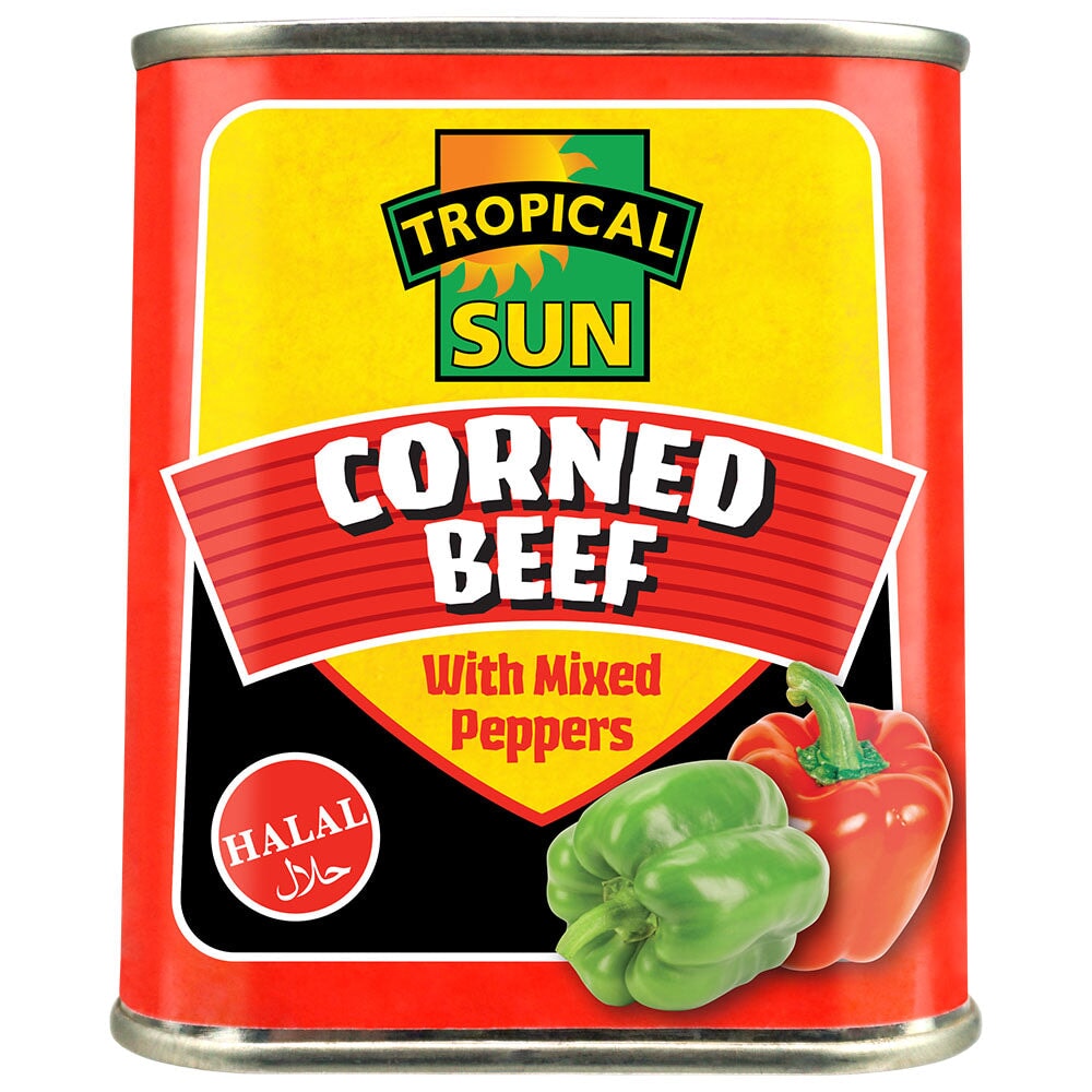Tropical Sun Corned Beef with Mixed Peppers 340g