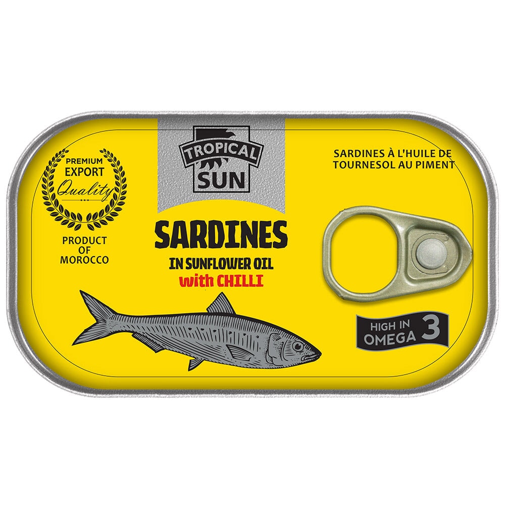 Tropical Sun Sardines in Sunflower Oil with Chilli 125g
