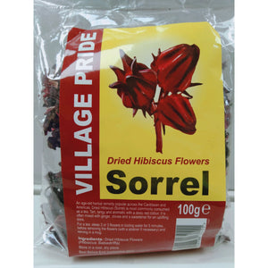 Village Pride Dried Hibiscus Flowers Sorrel 100g
