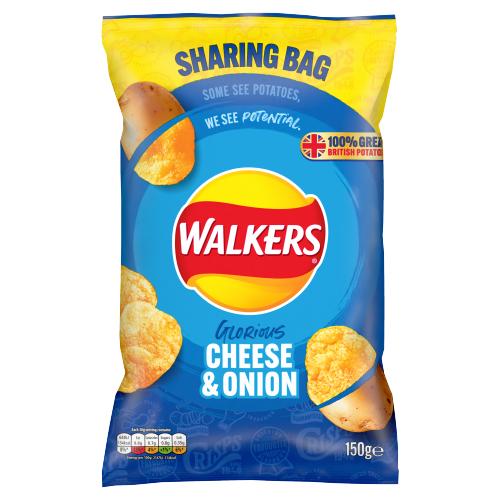 Walkers Glorious Cheese & Onion 150g