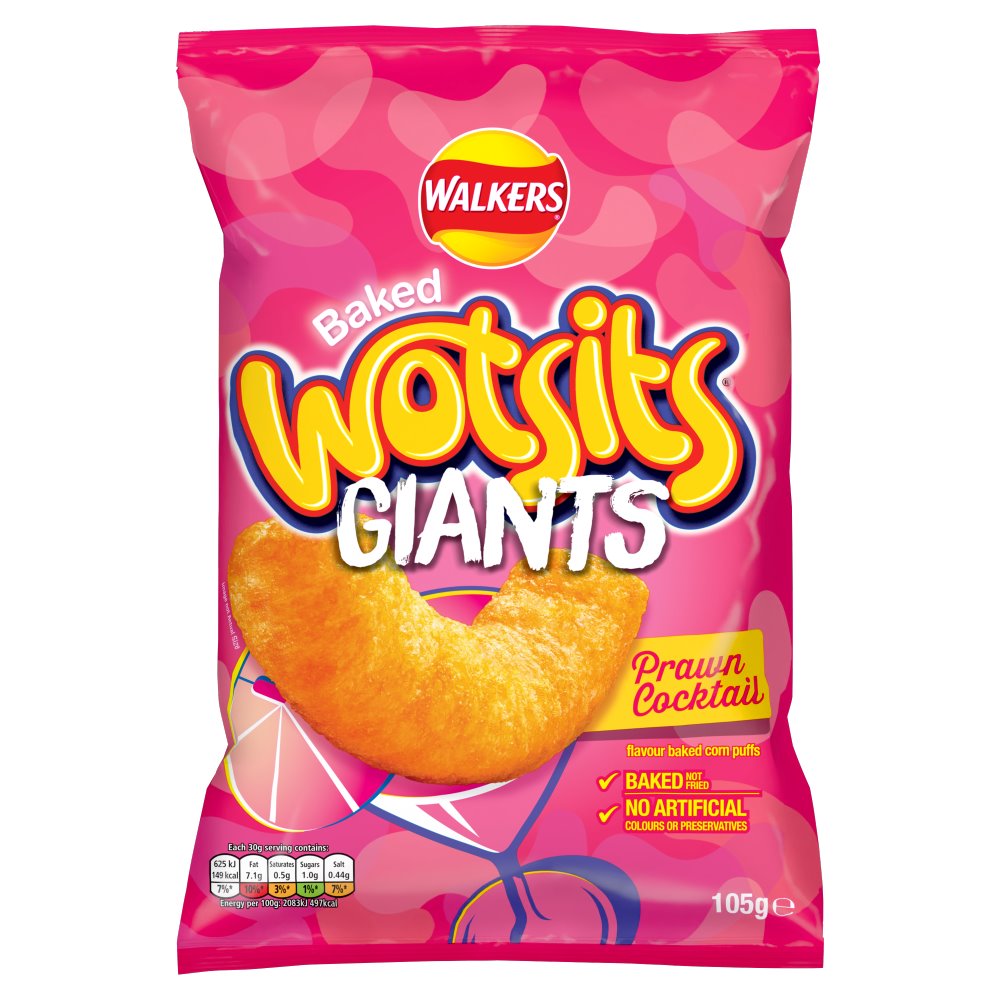 Walkers Wotsits Giants Prawn Cocktail 105g