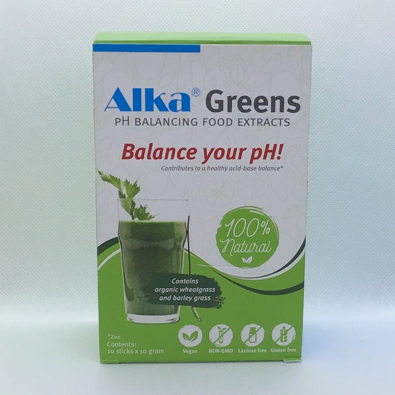 Alka Greens 10 sticks. Balances your pH 10 sticks x 10g