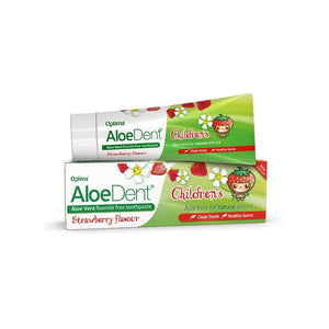AloeDent Childrens Strawberry Fluoride Free Toothpaste 50ml