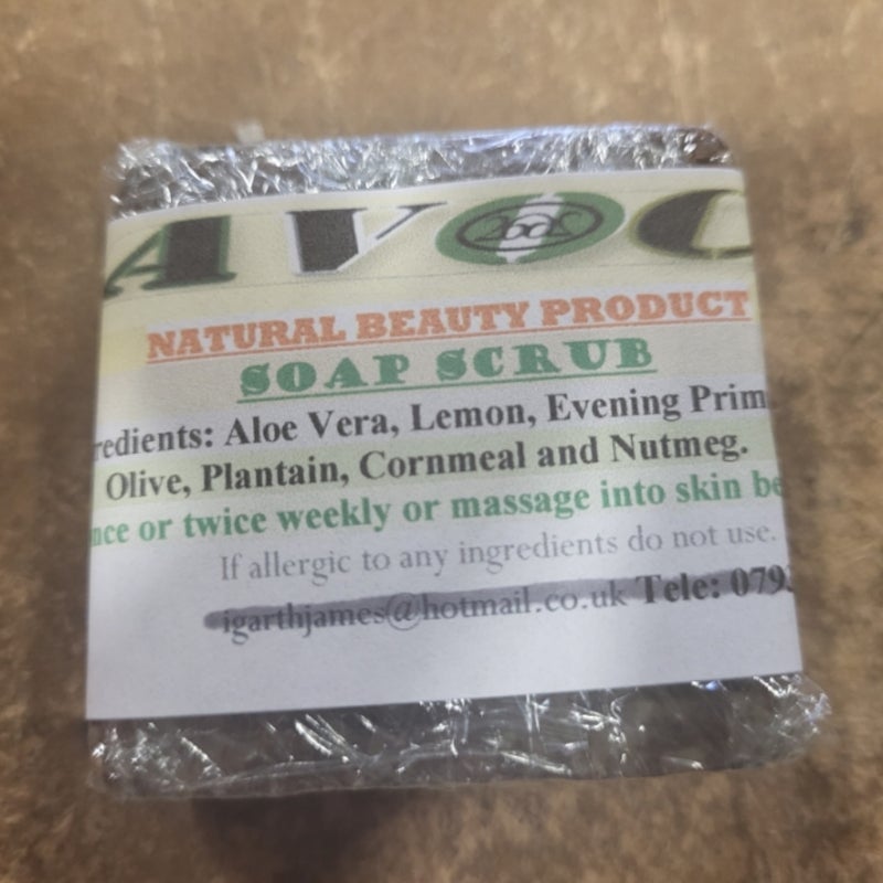 AVOC Natural Beauty Soap Face Scrub - Brown