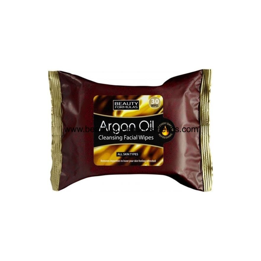 Beauty Formulas Argan Oil Cleansing Facial Wipes 30 Wipes