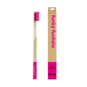 f.e.t.e from earth to earth Adult Bamboo Toothbrush - Fuschia