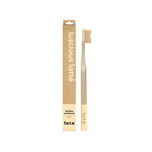 f.e.t.e from earth to earth Adult Bamboo Toothbrush - Latte