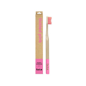 f.e.t.e from earth to earth Adult Bamboo Toothbrush - Pink