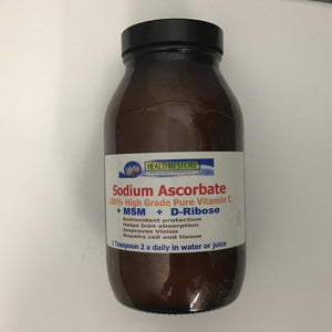 Health Restore Sodium Ascorbate High Grade Pure Vitamin C With MSM + D-Ribose + BCAA 500g