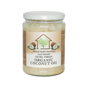 Natural Health Harmony Cold Pressed Extra Virgin Organic Coconut Oil 500ml