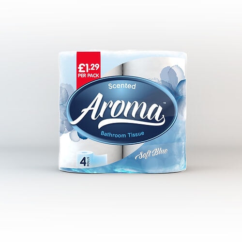 Scented Aroma Soft Bathroom Tissue Soft Blue- 4 Rolls