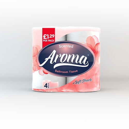 Scented Aroma Soft Bathroom Tissue Soft Peach - 4 Rolls