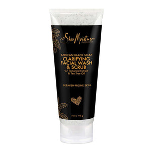 Shea Moisture Clarifying facial wash & scrub 4oz (113g)