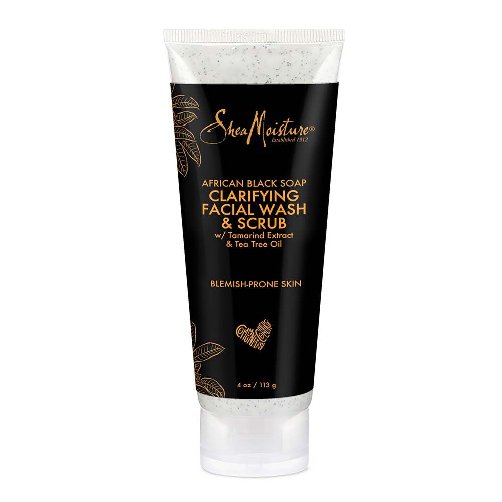Shea Moisture Clarifying facial wash & scrub 4oz (113g)