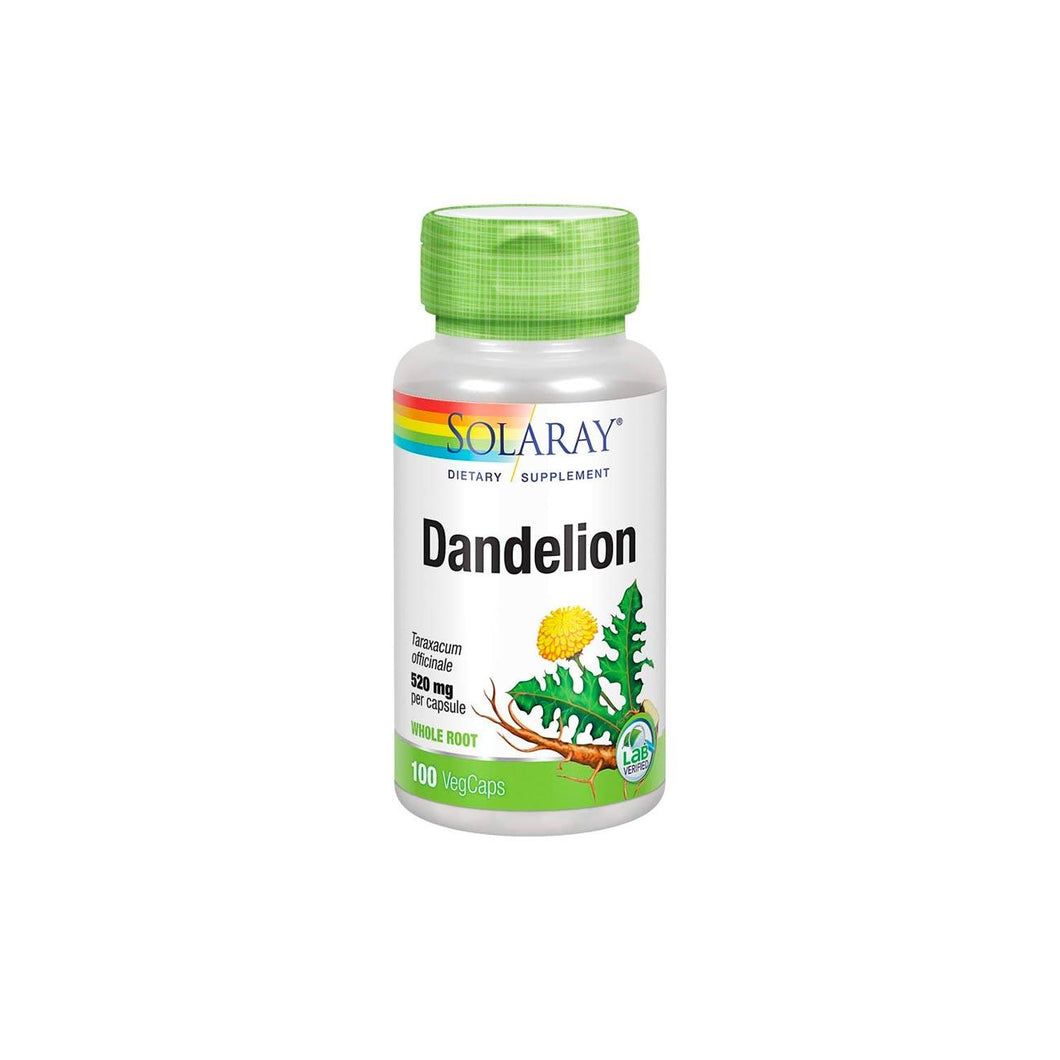 Solaray Organically Grown Dandelion Root 100 Vegicaps 52mg/capsule