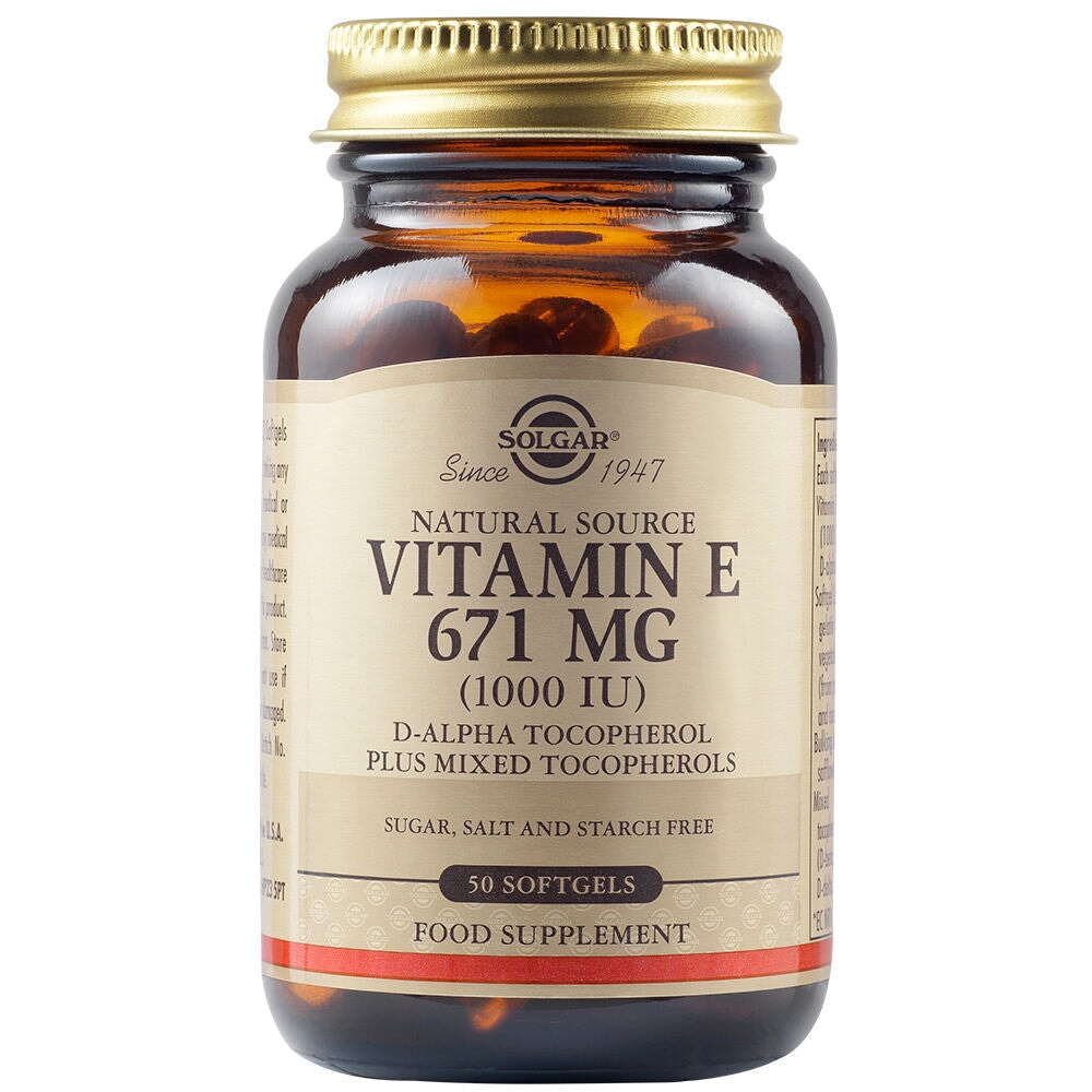 Solgar Natural Source Vitamin E 671 mg (1000 IU) 50 Softgels