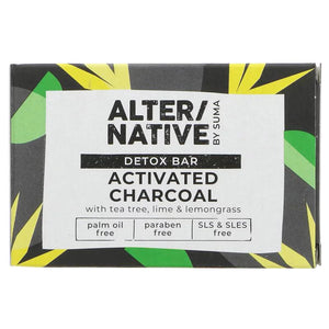 Suma Alter / native Activated Charcooal Detox Bar 95g boxed