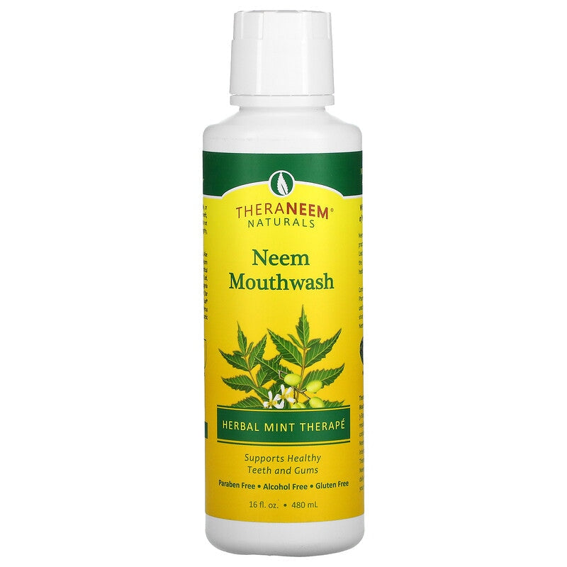 TheraNEEM Naturals Neem Mouthwash Herbal Mint 16oz (480ml)