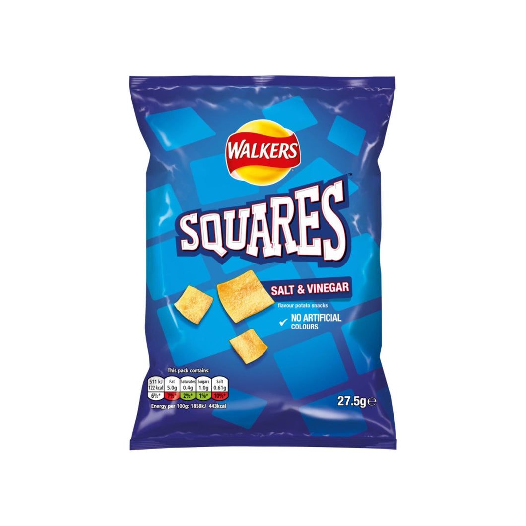 Walkers Squares Salt & Vinegar Snacks 27.5g